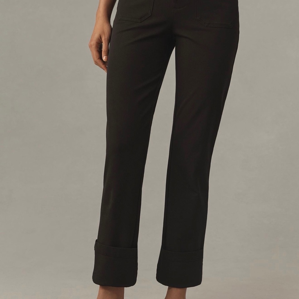 Maeve for Anthropologie bombshell black cuffed pants